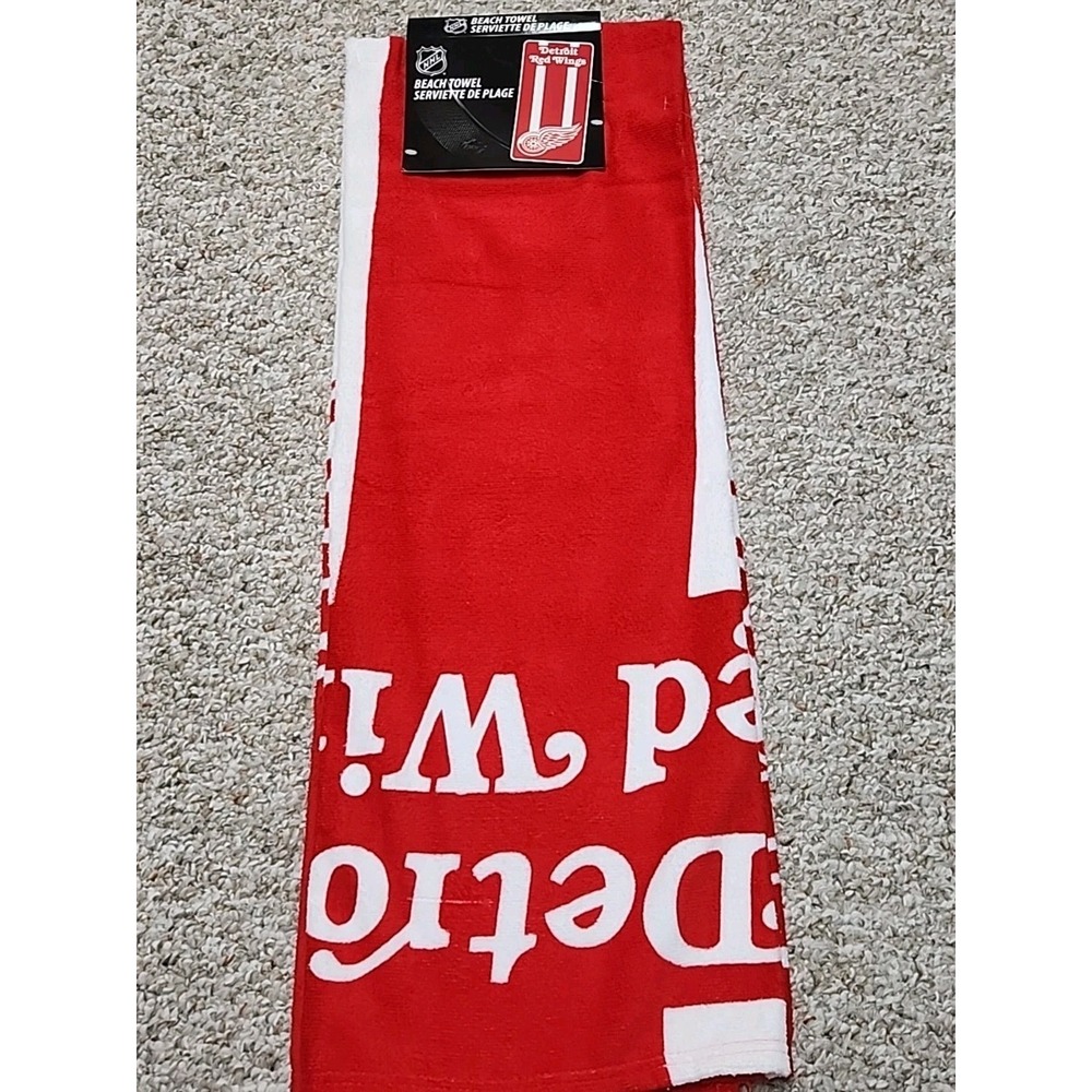 Northwest NHL Detroit Red‎ Wings Beach Towel Red White New 30x60 2016